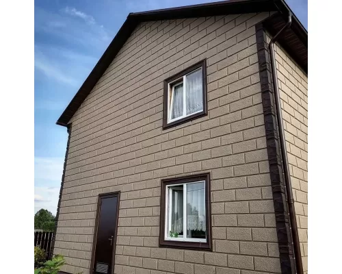 Фасадная панель Камень Неаполь ЭКО (Кремовый) 1,25х0,45м