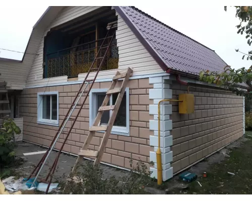 Фасадная панель Камень флорентийский (Слоновая кость) 1260х450 мм