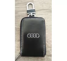 Ключница Авто с окошком из натуральной кожи с логотипом Audi