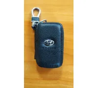 Ключница Авто из натуральной кожи флотер с логотипом Hyundai
