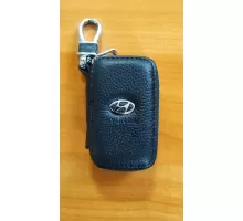 Ключница Авто из натуральной кожи флотер с логотипом Hyundai