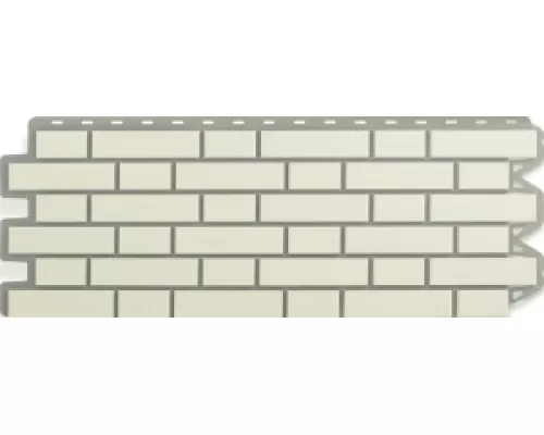 Фасадная панель Кирпич Клинкерный (Белый) 1,22х0,44м