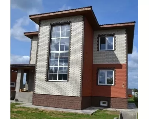 Фасадная панель Кирпич Клинкерный (Белый) 1,22х0,44м